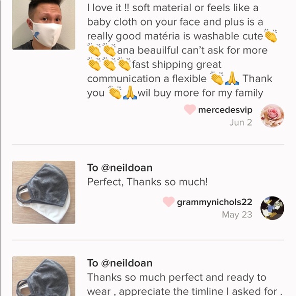 😷 Set of 5 Reusable Antibacterial Face Mask - Picture 15 of 15